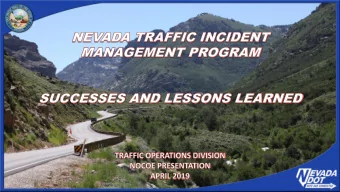 AGENDA  DA  NV TIM Program Overview  Capturing Consistent SHRP2 TIM  Performance Metrics