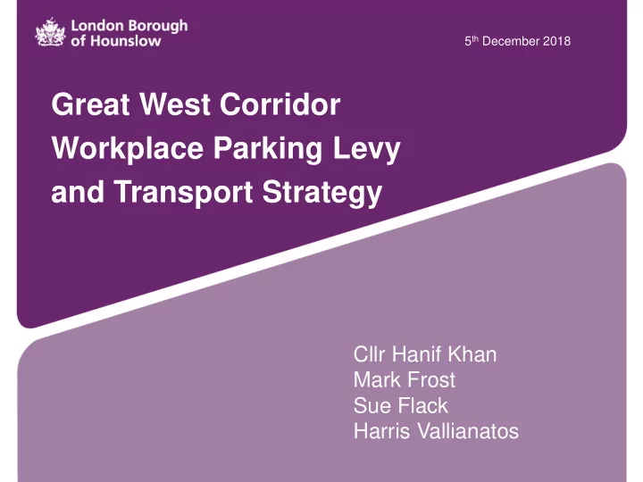 workplace parking levy