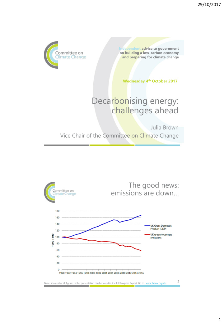 decarbonising energy challenges ahead