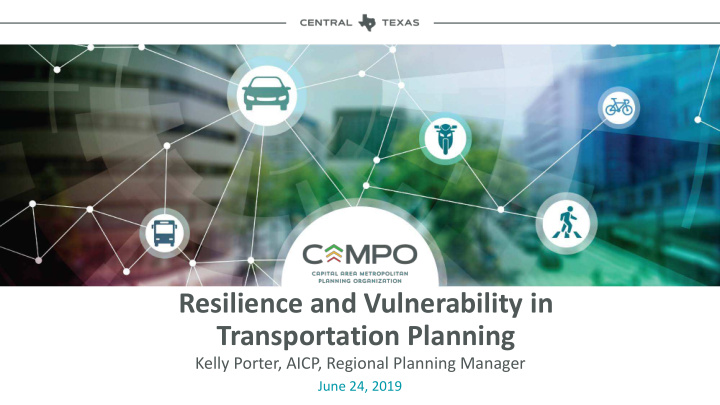 resilience and vulnerability in transportation planning