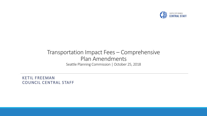 transportation impact fees comprehensive plan amendments