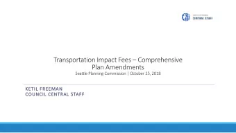 Transportation Impact Fees  Comprehensive  Plan Amendments  Seattle Planning Commission |