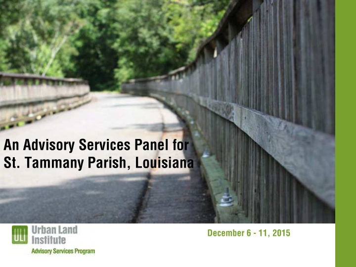 an advisory services panel for st tammany parish louisiana