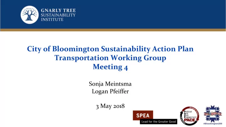 city of bloomington sustainability action plan