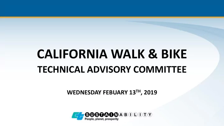 california walk bike
