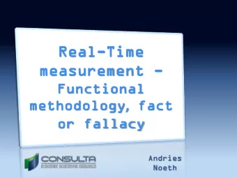 Real  al-Time  Time  measurement  asurement -  Function  nctional  al  method  thodolog ology ,