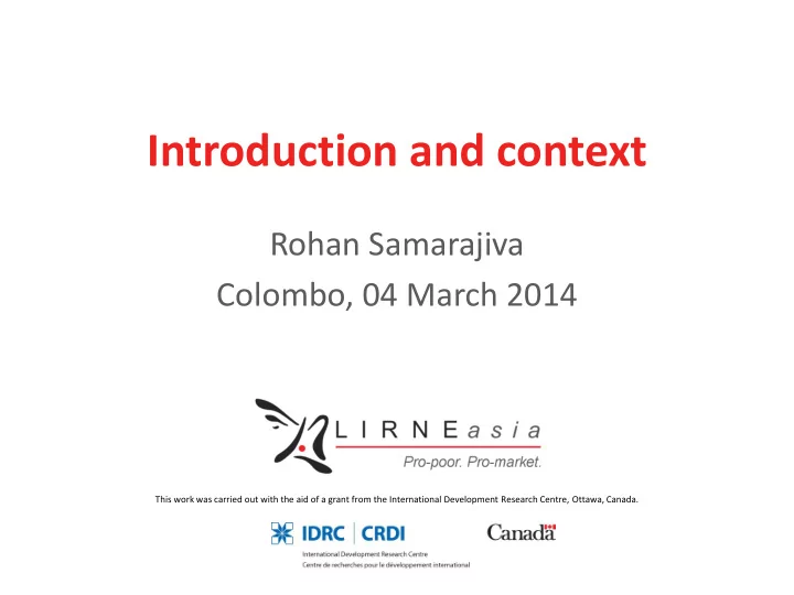 introduction and context