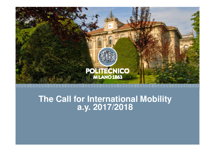 the call for international mobility