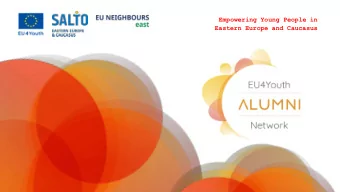 Eastern Europe and Caucasus  #strongersociety  Lets start with a  helicopter view  Timeline of