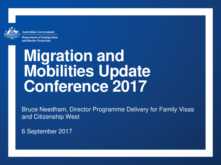 migration and mobilities update conference 2017