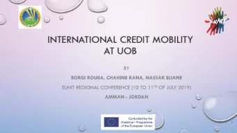 1  UNIVERSITY OF BALAMAND  (UOB)  The University of Balamand is a Lebanese, private, non profit