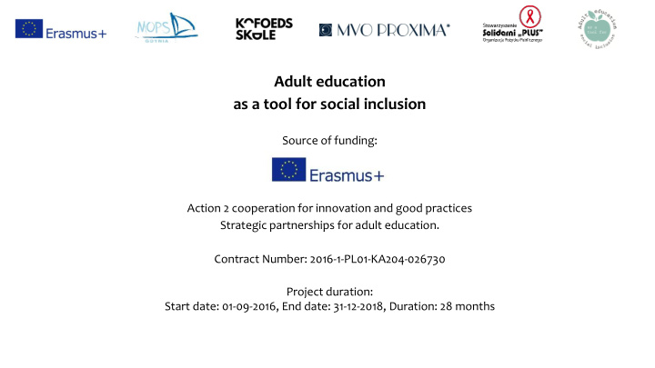 adult education as a tool for social inclusion