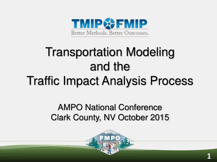 transportation modeling