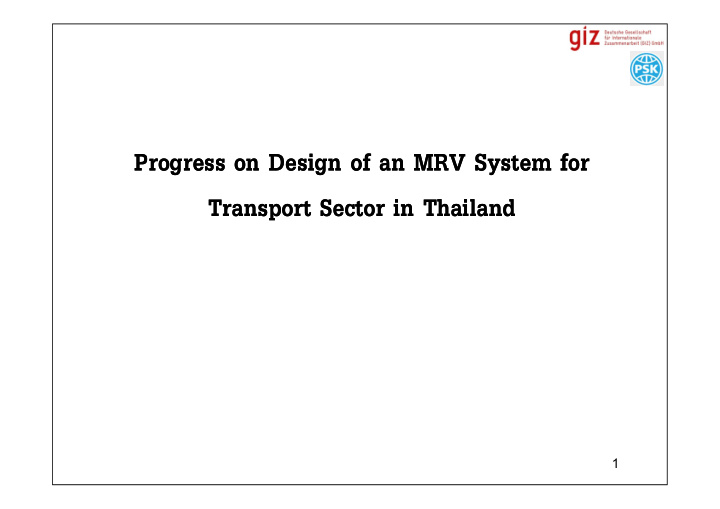 progress on design progress on design of an mrv system