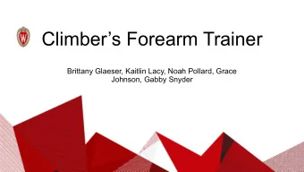 Climbers Forearm Trainer  Brittany Glaeser, Kaitlin Lacy, Noah Pollard, Grace  Johnson, Gabby