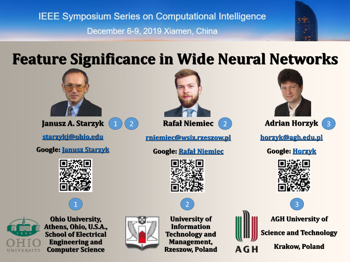 feature significance in wide neural networks