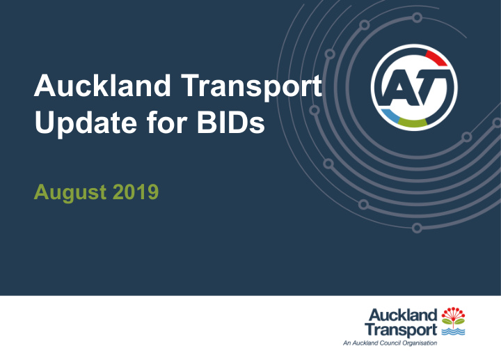auckland transport update for bids