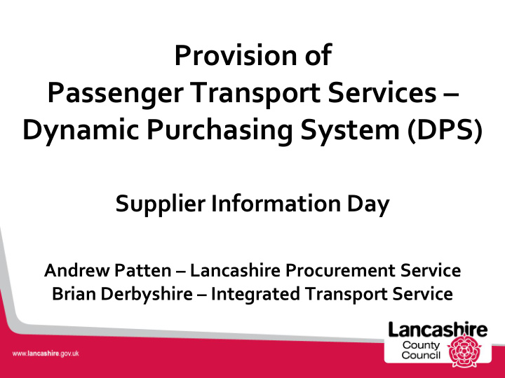passenger transport services