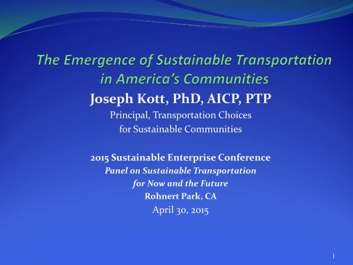 joseph kott phd aicp ptp