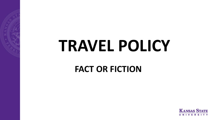 travel policy