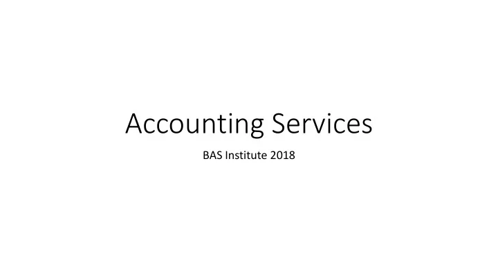 accounting services