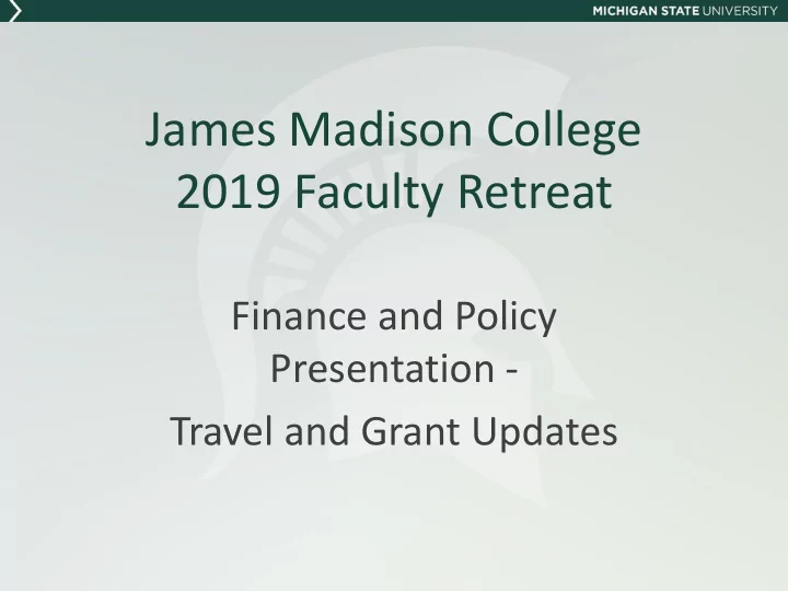 james madison college 2019 faculty retreat