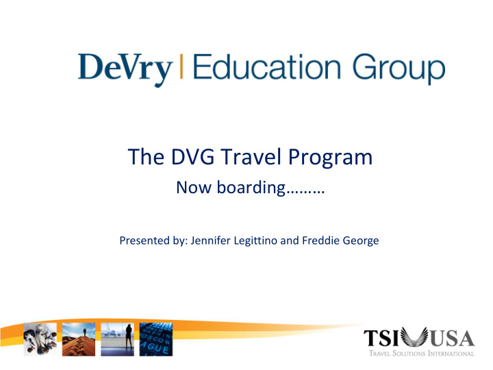 the dvg travel program
