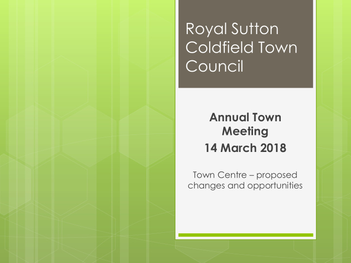 royal sutton coldfield town council