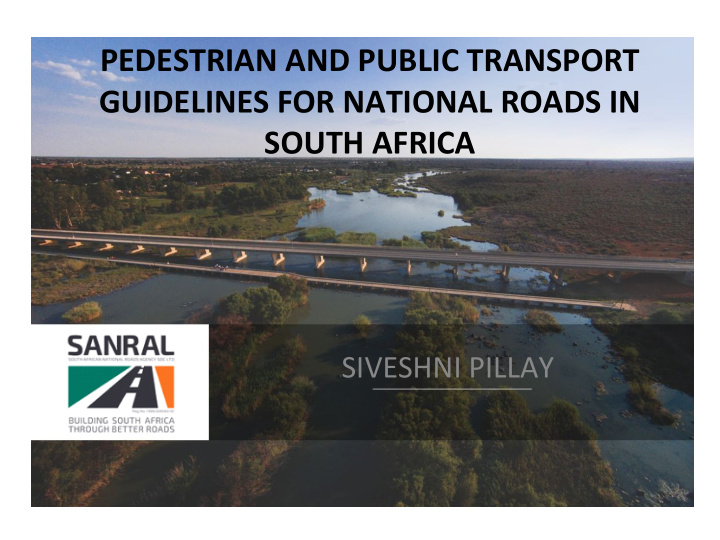 pedestrian and public transport guidelines for national
