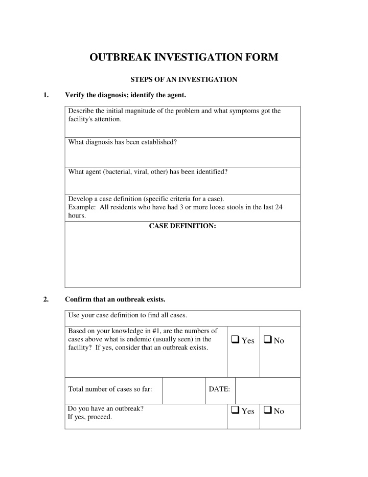 outbreak investigation form