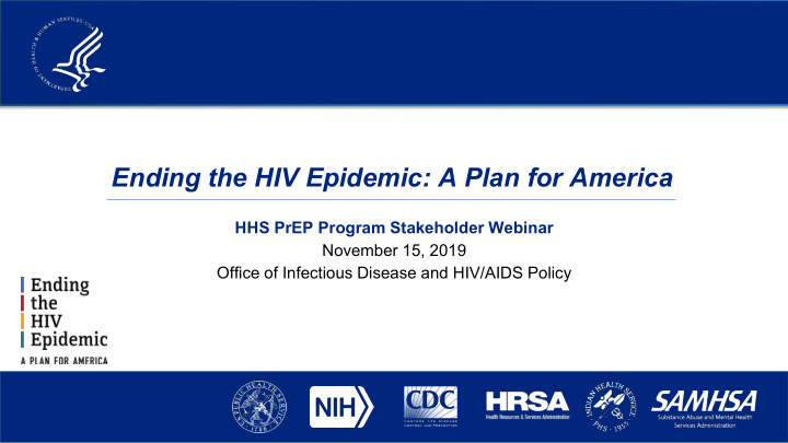 ending the hiv epidemic a plan for america