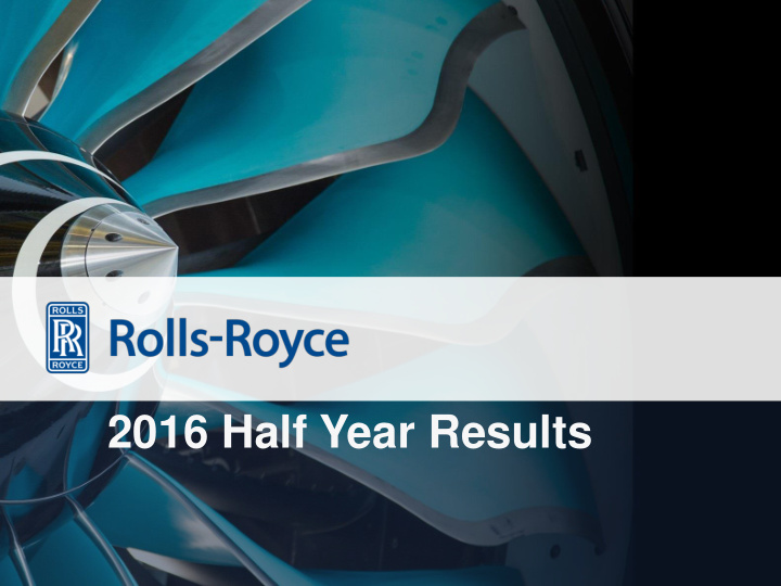 2016 half year results
