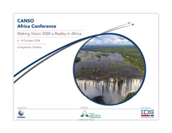 CANSO 071014  Business  Transformation  Kapri Kupper  Operations Programme Manager  CANSO  CANSO
