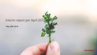 Interim report per April 2018  May 30th 2018  NSB Group  Passenger train  Bus  Freight  Travel