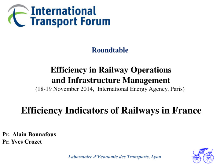 efficiency indicators of railways in france