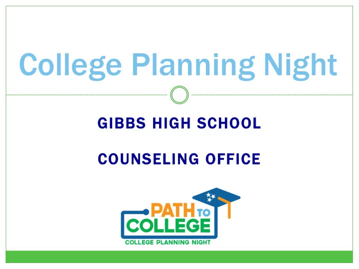 college planning night