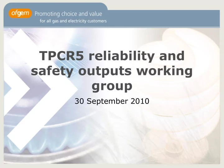 tpcr5 reliability and