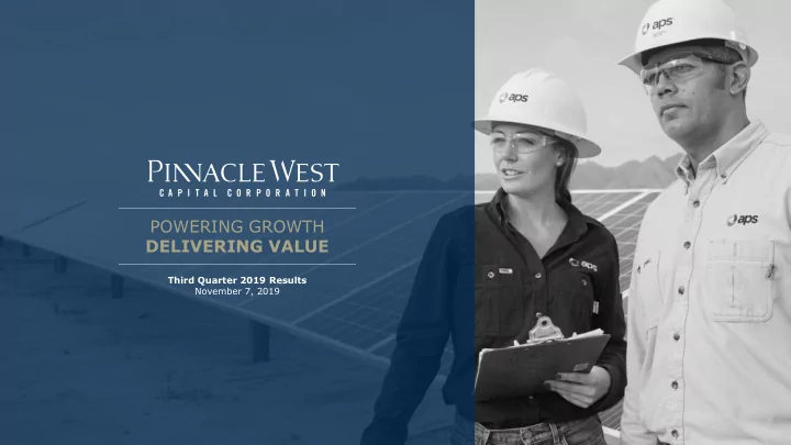 powering growth delivering value