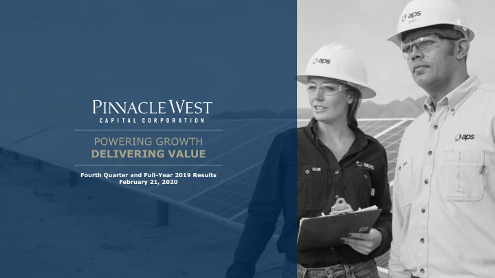 powering growth delivering value
