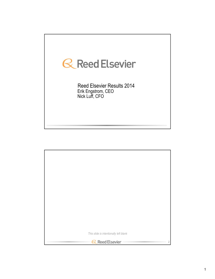 reed elsevier results 2014