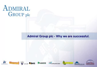 Admiral Group plc - Why we are successful. Pricing  Peter Marissen  30/03/2015 09:21:29  Pricing