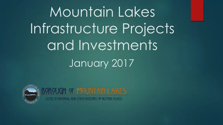 infrastructure projects and investments