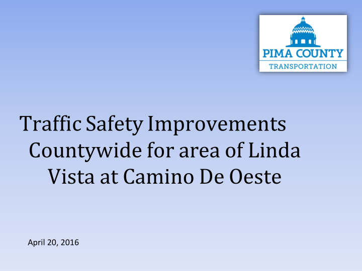 traffic safety improvements