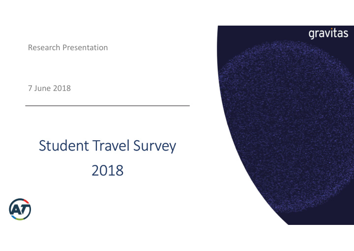 student travel survey 2018