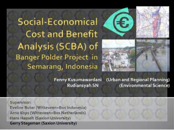 Fenny Kusumawardani  (Urban and Regional Planning)  Rudiansyah SN  (Environmental Science)