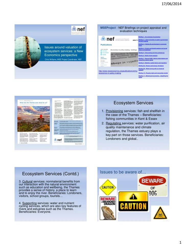 ecosystem services
