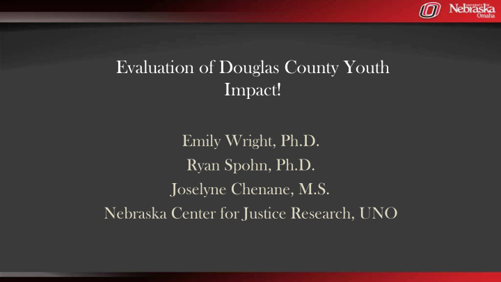 evaluation of douglas county youth impact