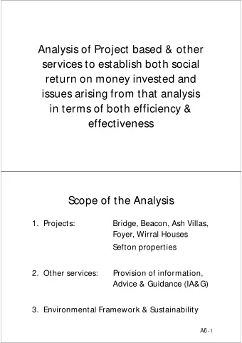 Analysis of Project based &amp; other  Analysis of Project based &amp; other  services to establish