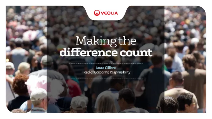 making the difgerence count