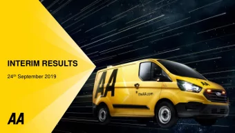 INTERIM RESULTS 24 th September 2019  DEFINITIONS  The following definitions apply throughout